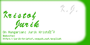 kristof jurik business card